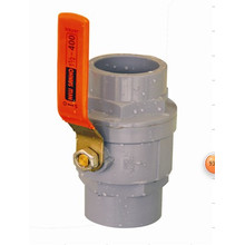 PVC Two Pieces Ball Valve with Stainless Steel Lever Operator